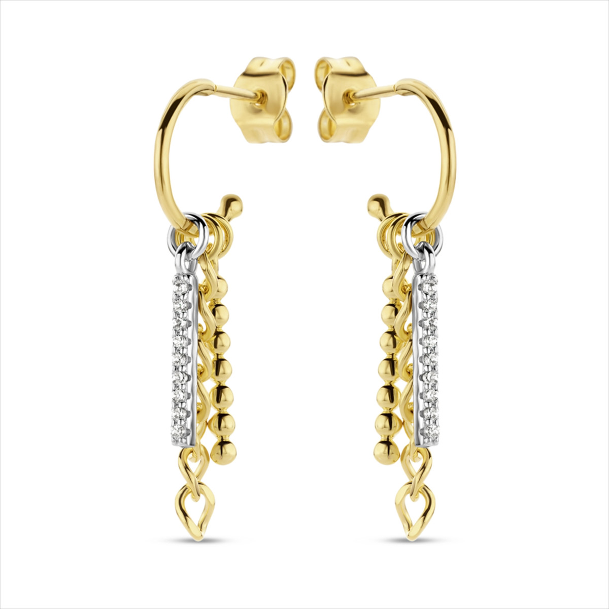 PENDIENTES NAIOMY AG925 BICOLOR CIRCONITAS