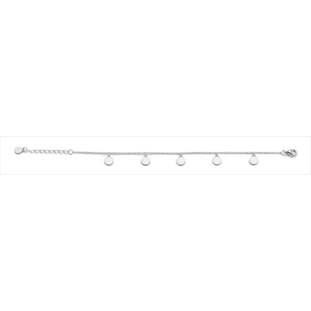 PULSERA NAIOMY AG925 PLAQUITAS REDONDAS