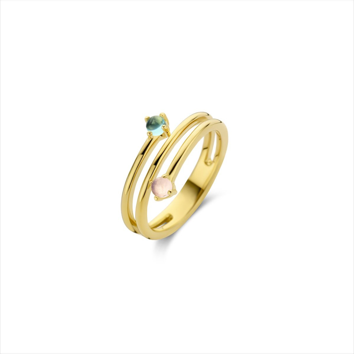 ANILLO NAIOMY AG925 BAÑO ORO PIEDRAS COLOR