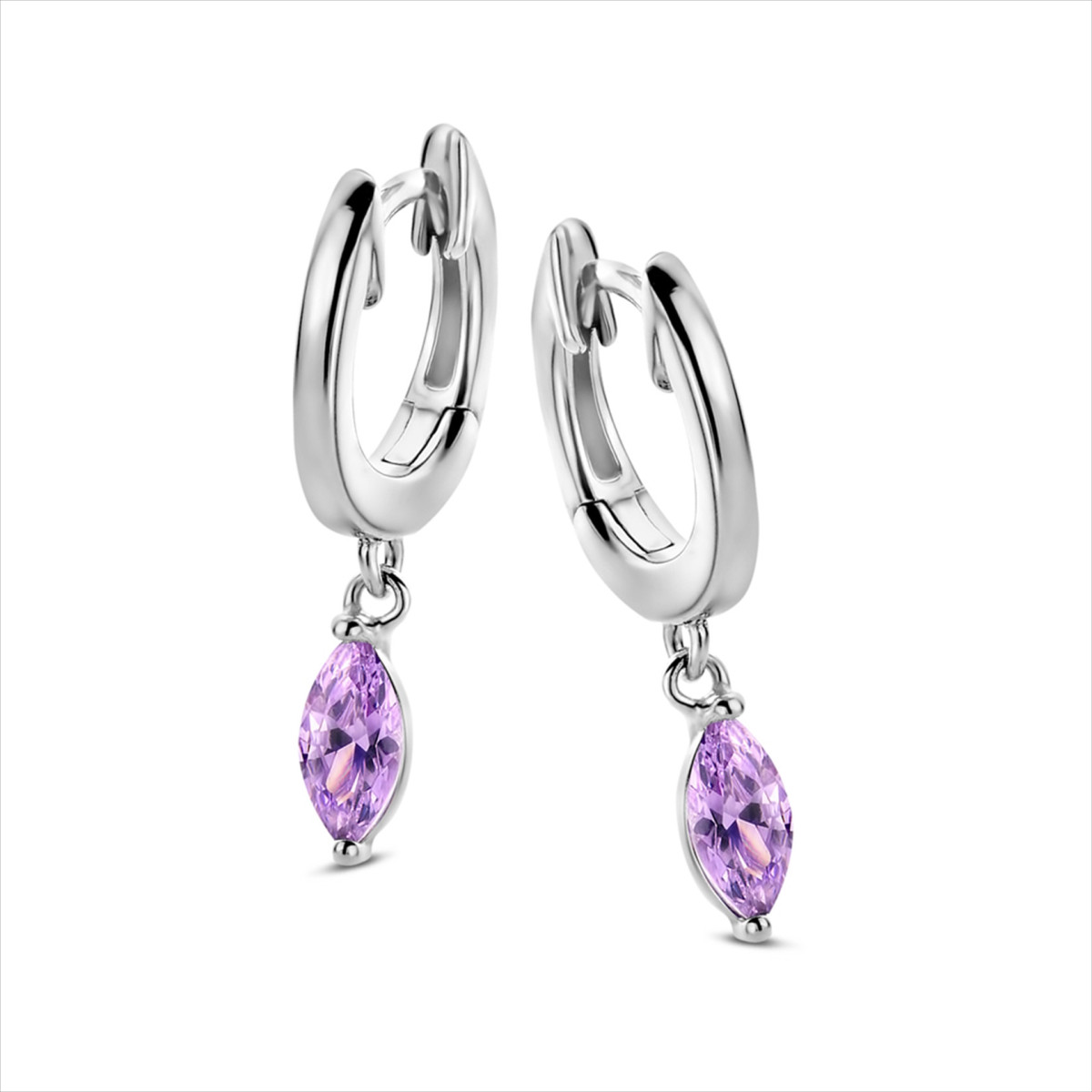 PENDIENTES NAIOMY AG925 CIRCONITA COLOR ROSA
